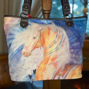New Montana West Horse Large Overnighted      Travel Shoulder Western Bag